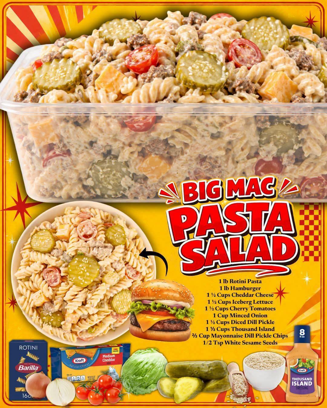 BIG MAC PASTA SALAD!